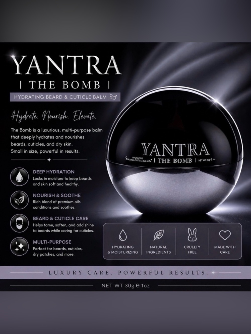 Yantra The Bomb Hydrating Beard & Cuticle Balm — 30g